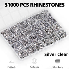 Worthofbest flatback-rhinestones-2-6mm easy attachment on fabric for quick decorations.