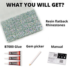 Worthofbest flatback rhinestones 2-6mm ideal for easy adhesion on fabrics