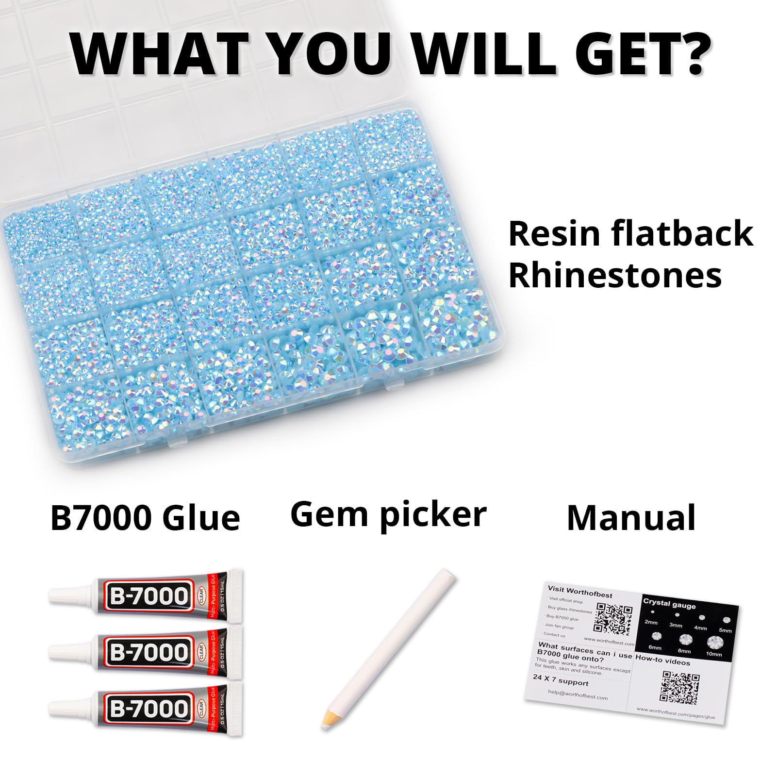 Worthofbest flatback rhinestones close-up for easy fabric adhesion