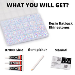 Worthofbest 24-grid rhinestones organizer keeping stones tidy and accessible
