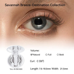 WOSADO Savannah Breez closeup lash band showing flexible magnetic fit.