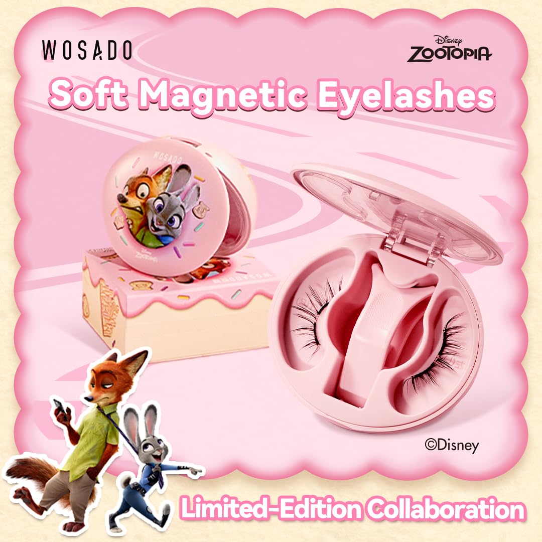 WOSADO Zootopia1 glue-free lashes close-up showing easy wear.