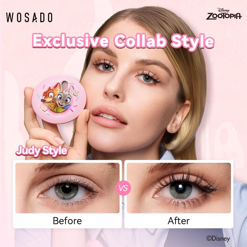 WOSADO Zootopia1 reusable lashes close-up for multiple uses.