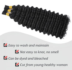 Wosama virgin Remy braiding hair close-up highlights smooth cuticles and minimal shedding