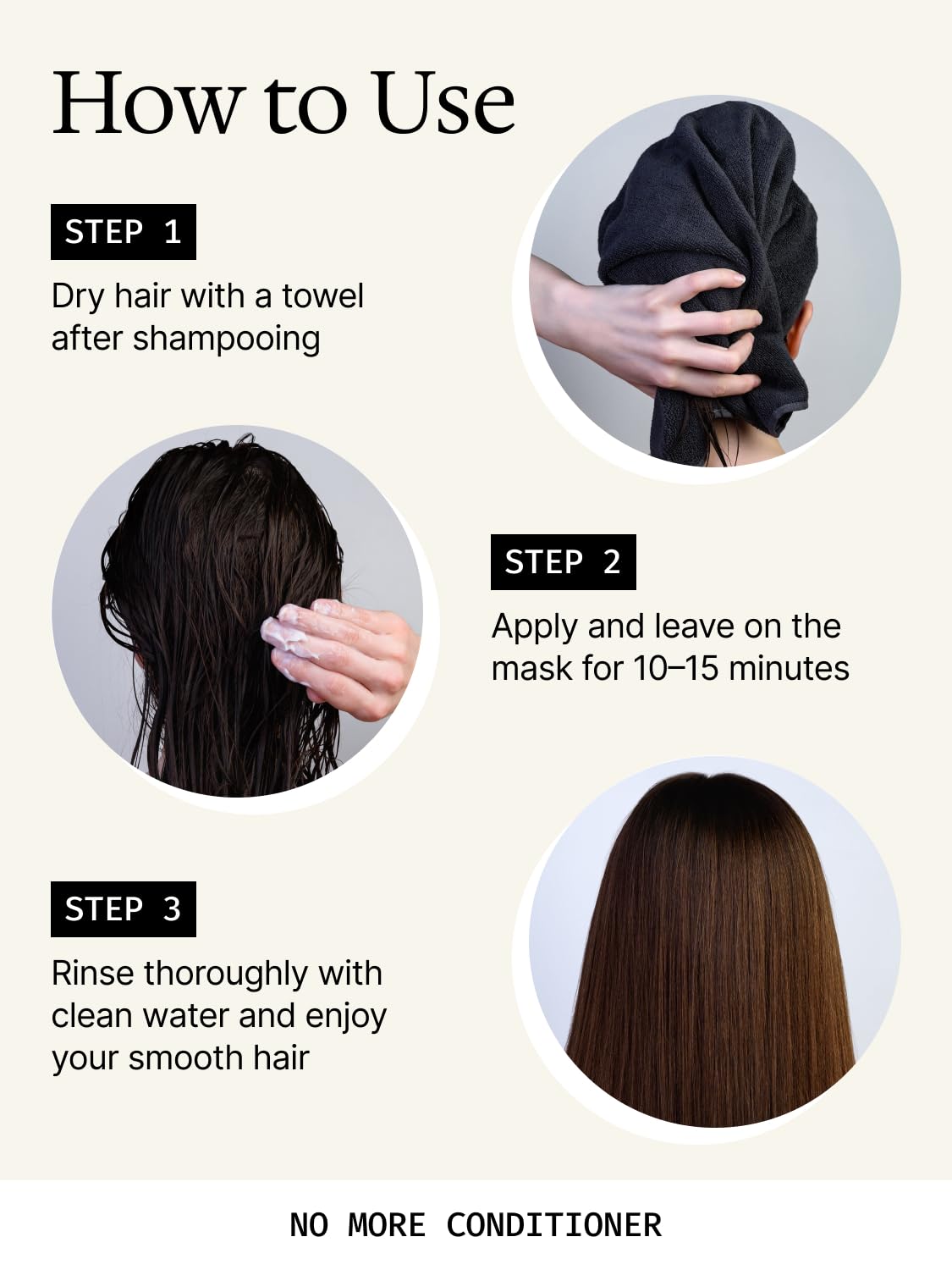 WOTION Silk shine after use emphasizes frizz control and glossy finish