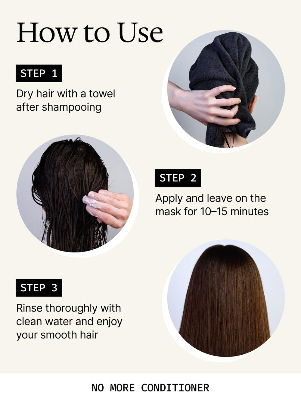 WOTION Silk shine after use emphasizes frizz control and glossy finish