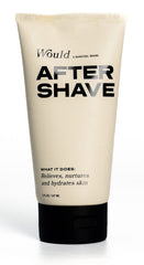 Would men's aftershave balm bottle front shows fragrance free hydration for irritated skin