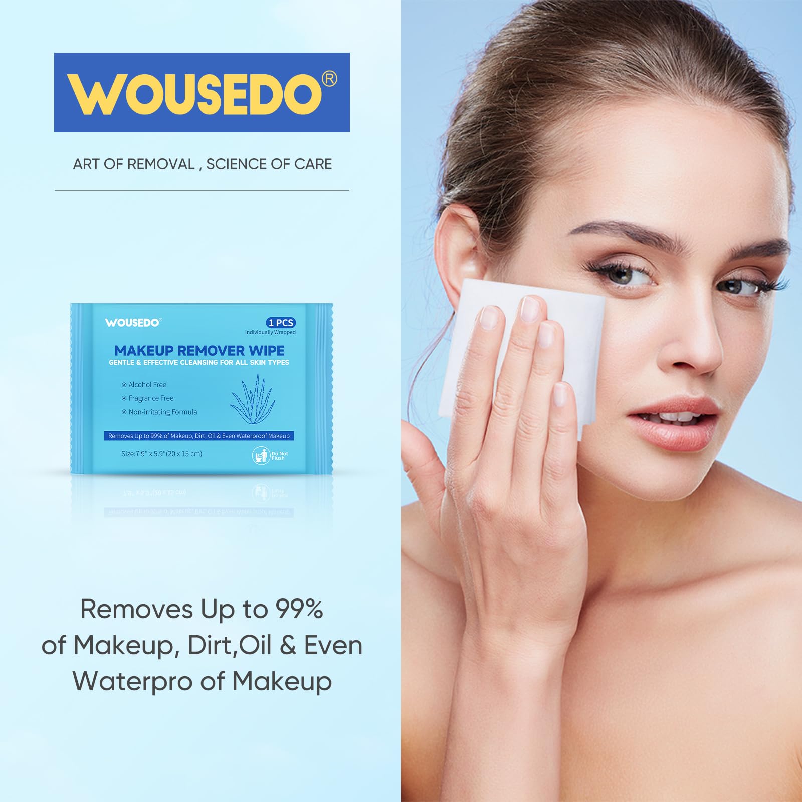 Alcohol-free WOUSEDO wipes provide gentle cleansing suitable for all skin types.