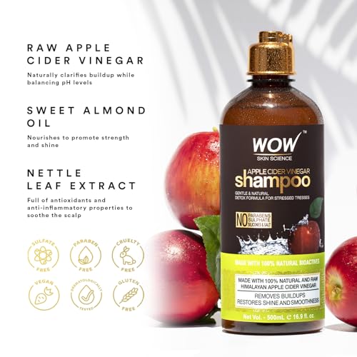 WOW Life Science Apple Cider Vinegar Shampoo packaging hero shot