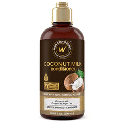 WOW Skin Science Coconut Milk Hair Conditioner bottle for deep conditioning on dry hair