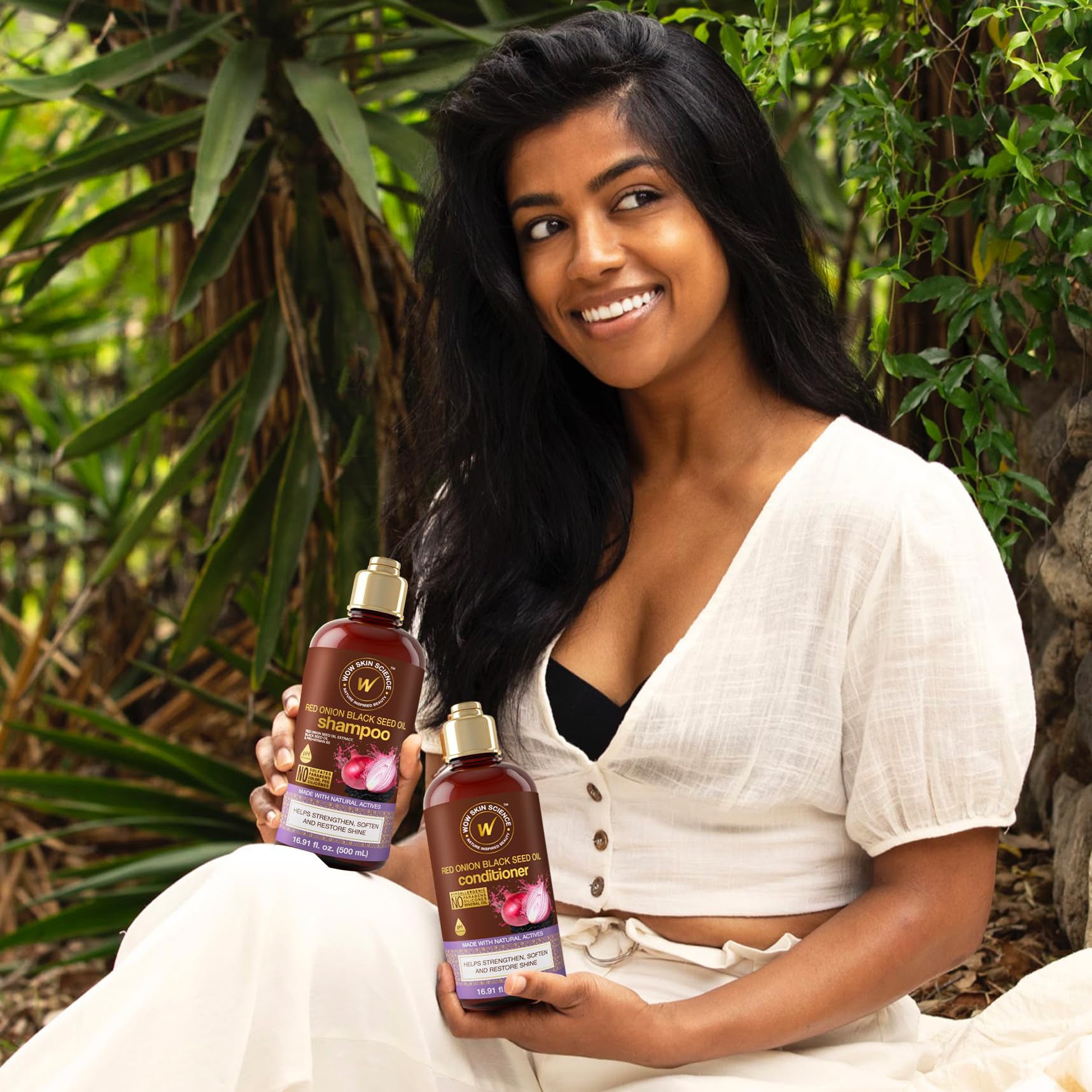 WOW Skin Science conditioner texture closeup hints smooth, detangled hair with daily use