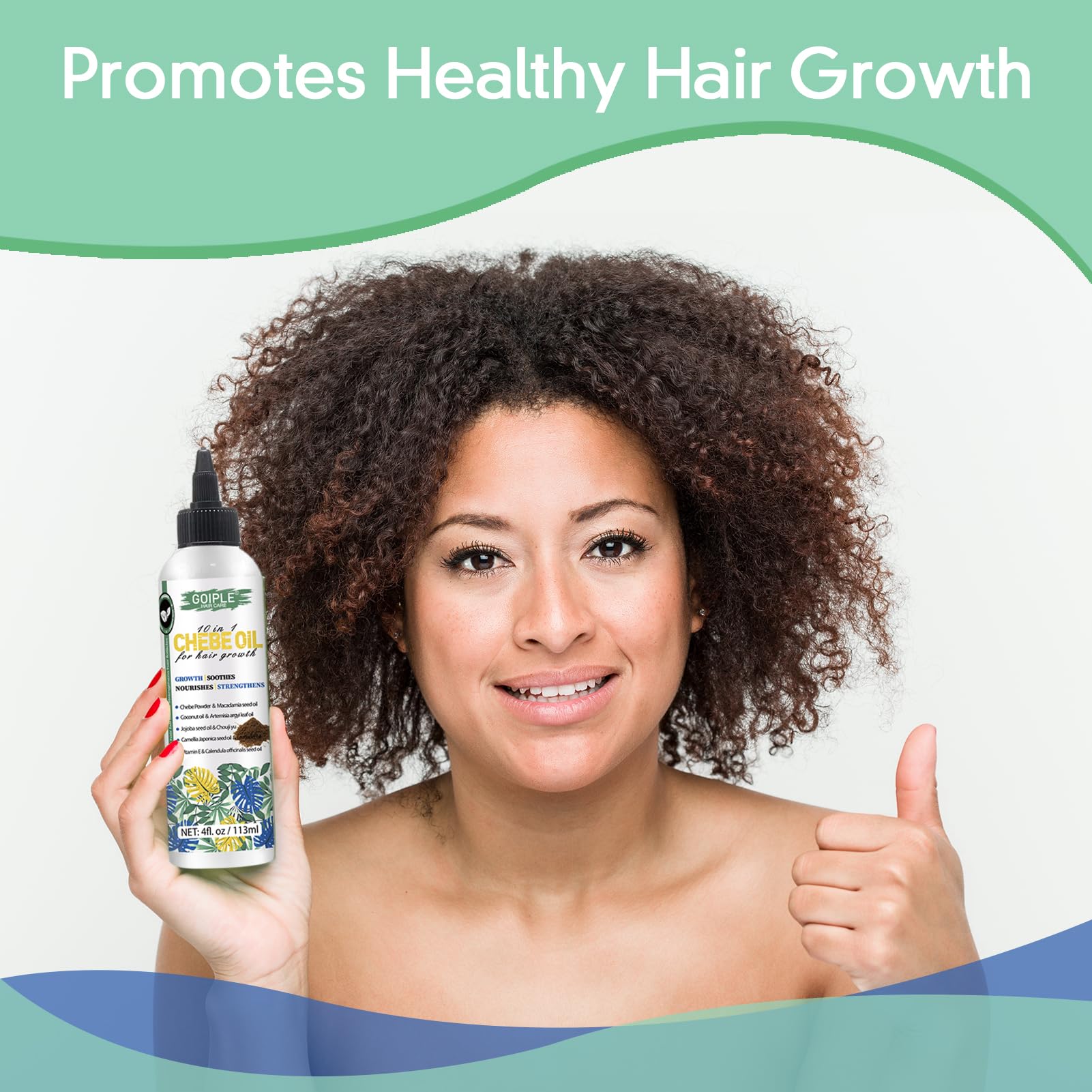 WOZUTUNT Chebe Oil application being massaged into hair