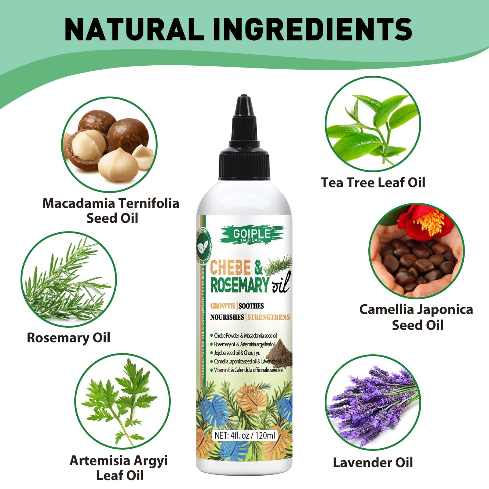 WOZUTUNT Chebe & Rosemary Oil dropper shown for precise application and even coverage.