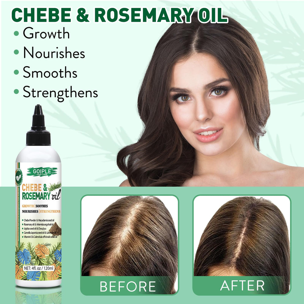 WOZUTUNT Rosemary & Chebe Hair Growth closeup suggests nourishment for healthier-looking strands.