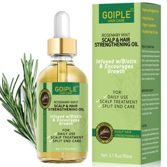 WOZUTUNT Rosemary Oil bottle front view highlighting natural ingredients for hair nourishment