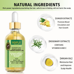 WOZUTUNT Rosemary Oil dropper pour showing easy application to scalp