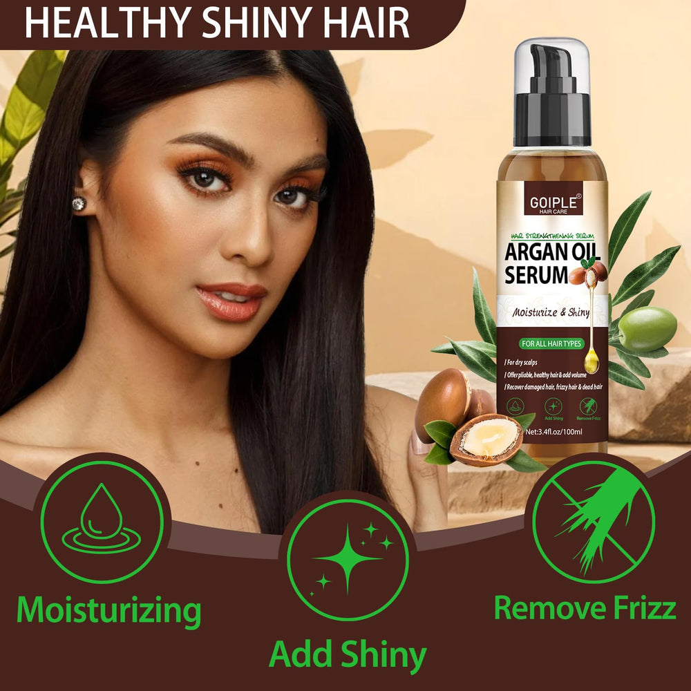 WOZUTUNT Argan Protein Hair Oil Serum promotes heat protection during styling.