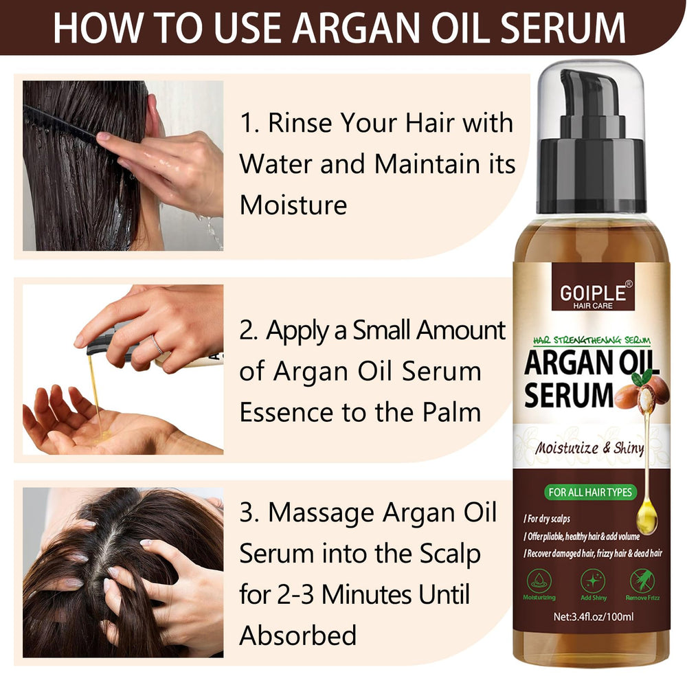 WOZUTUNT Argan Protein Hair Oil Serum enriched with olive oil for scalp vitality.