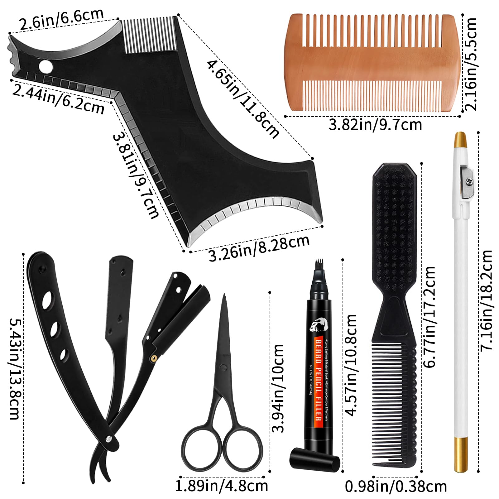 WOZUTUNT beard shaper template guide for symmetrical shaping
