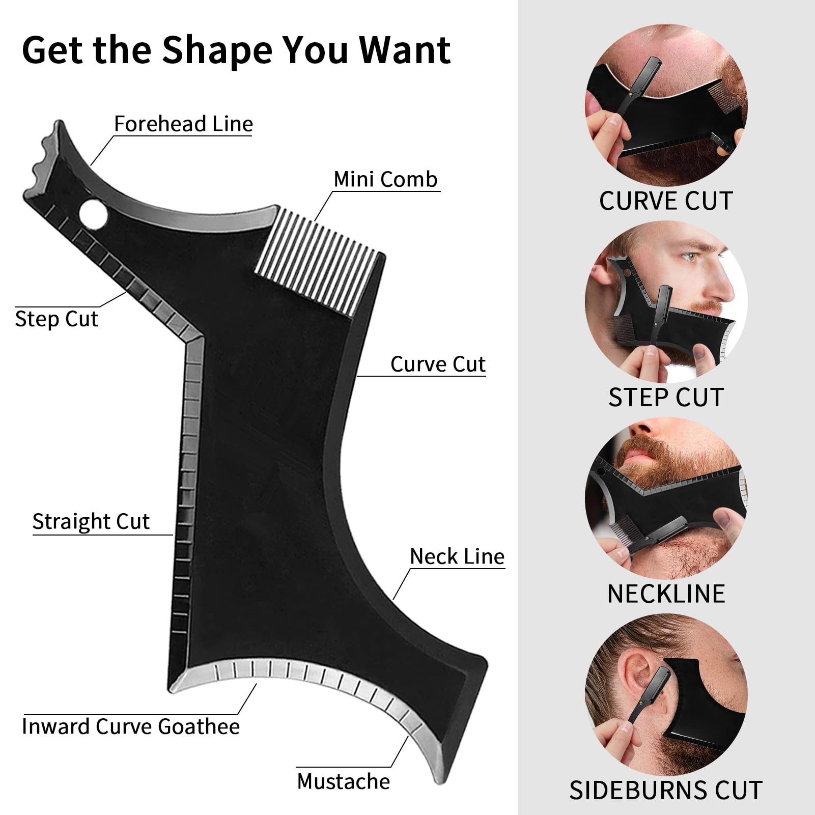 WOZUTUNT beard straightener tool for smooth styling