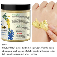WOZUTUNT Chebe Butter creamy texture ready for daily hair care routine