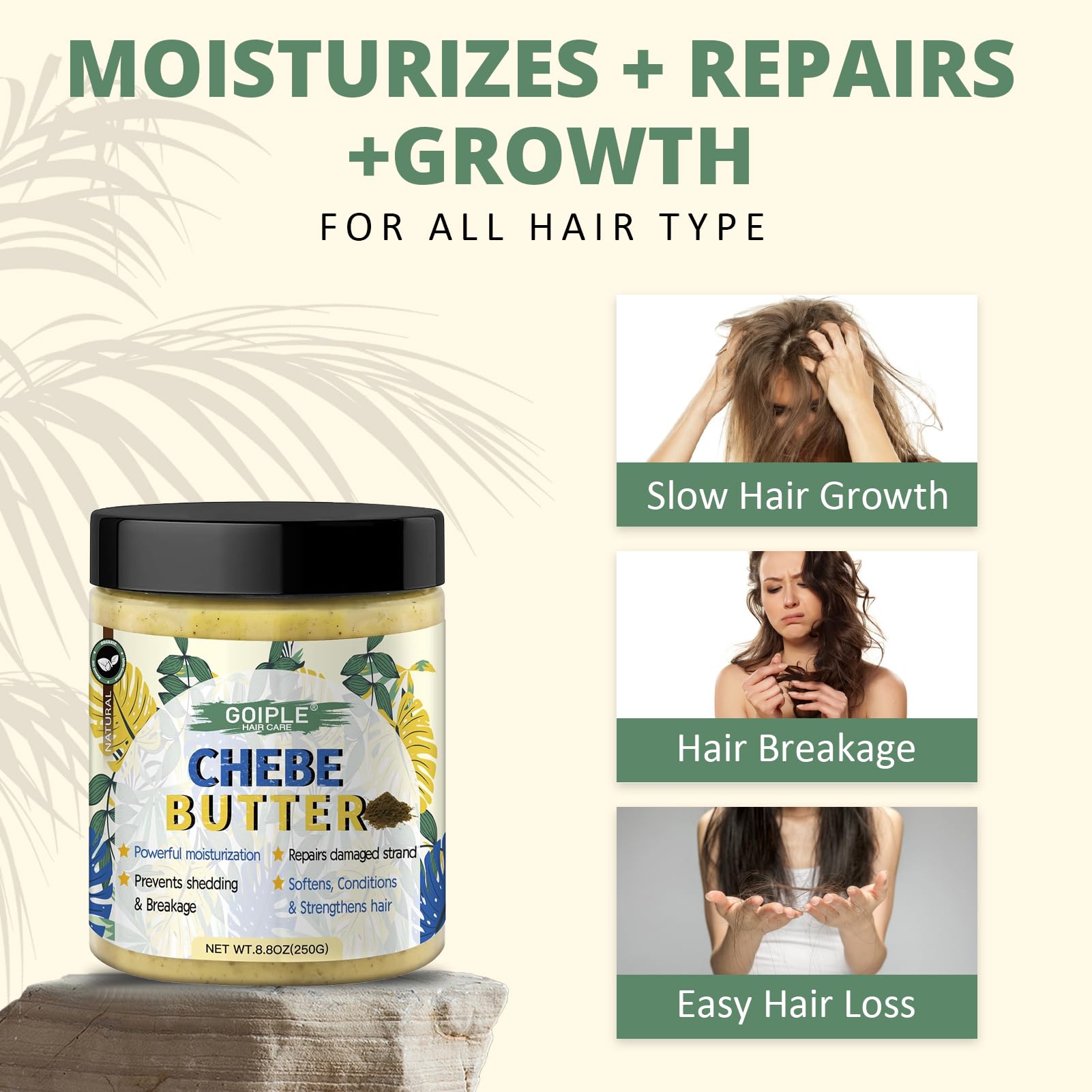 WOZUTUNT Chebe Butter deep-conditioning concept pre-wash for supple hair