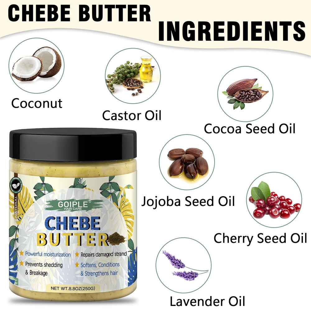 WOZUTUNT Chebe Butter close-up on curls shows moisture and shine