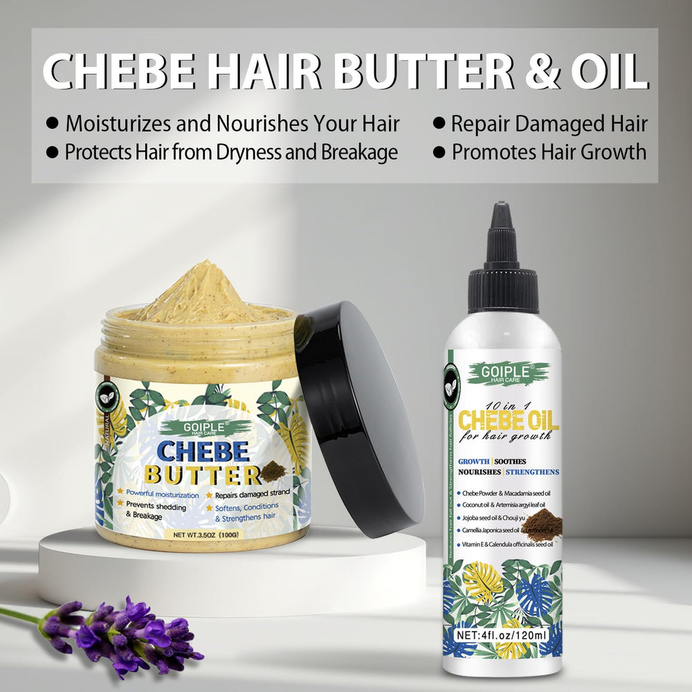 WOZUTUNT Chebe hair care set demonstrates complete nourishment.