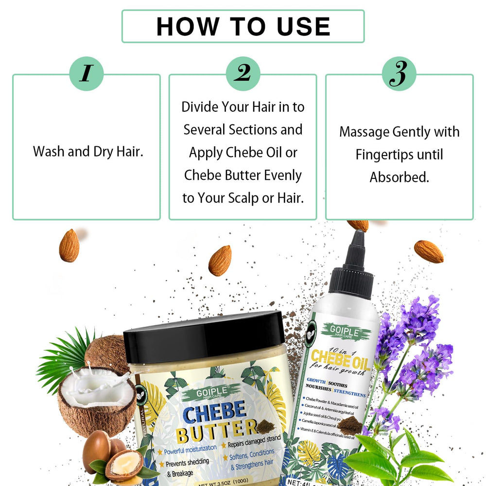 WOZUTUNT Chebe oil application demonstrates easy distribution.