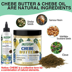 WOZUTUNT Chebe oil bottle closeup showing rich formula for conditioning.