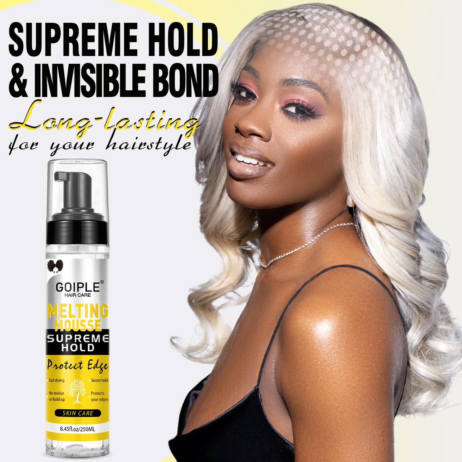 WOZUTUNT Closure Wigs Bonding demonstrates secure attachment for closure wigs.