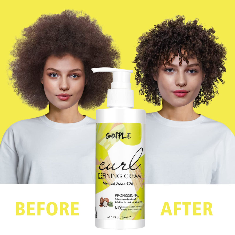 WOZUTUNT Curl Defining Cream on hair with row brush for defined waves.