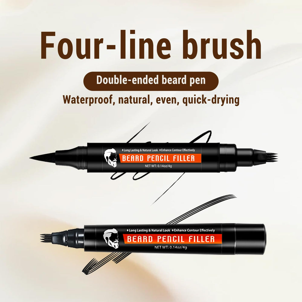 WOZUTUNT dual-tool beard pen and brush for seamless blending