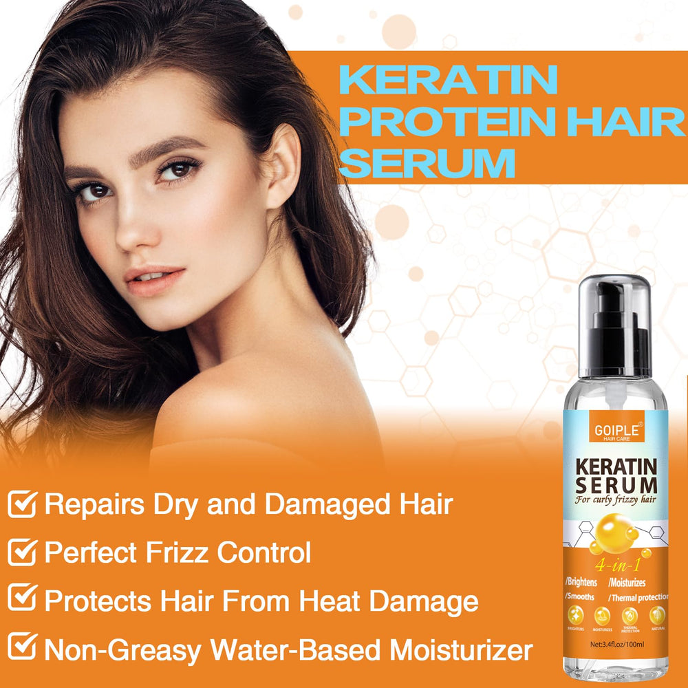 Frizz control with WOZUTUNT keratin serum for a sleek daily look.