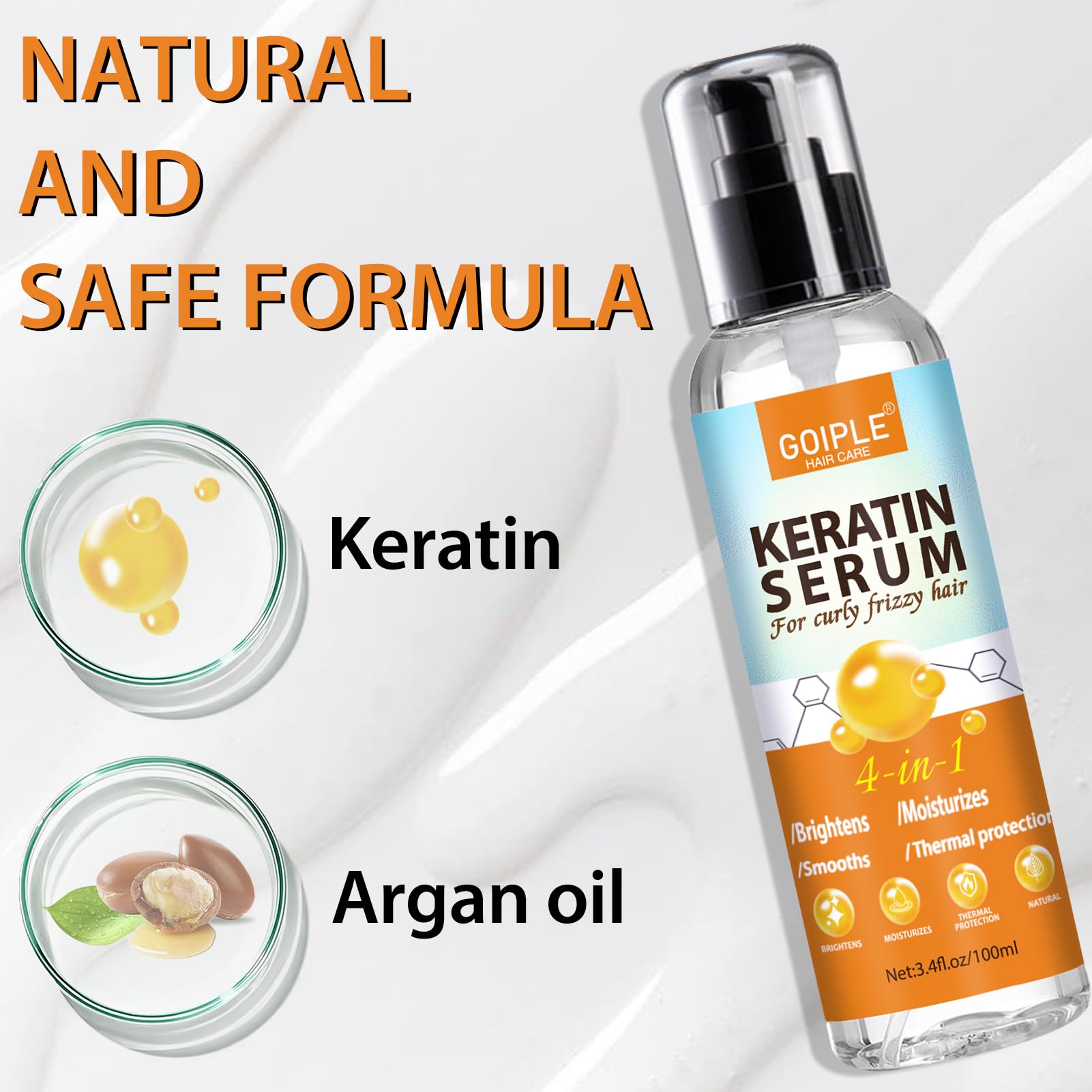 Shine boost with WOZUTUNT keratin serum after use.