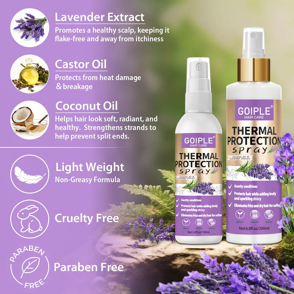 WOZUTUNT lavender coconut oil formula bottle nourishes and moisturizes during styling.