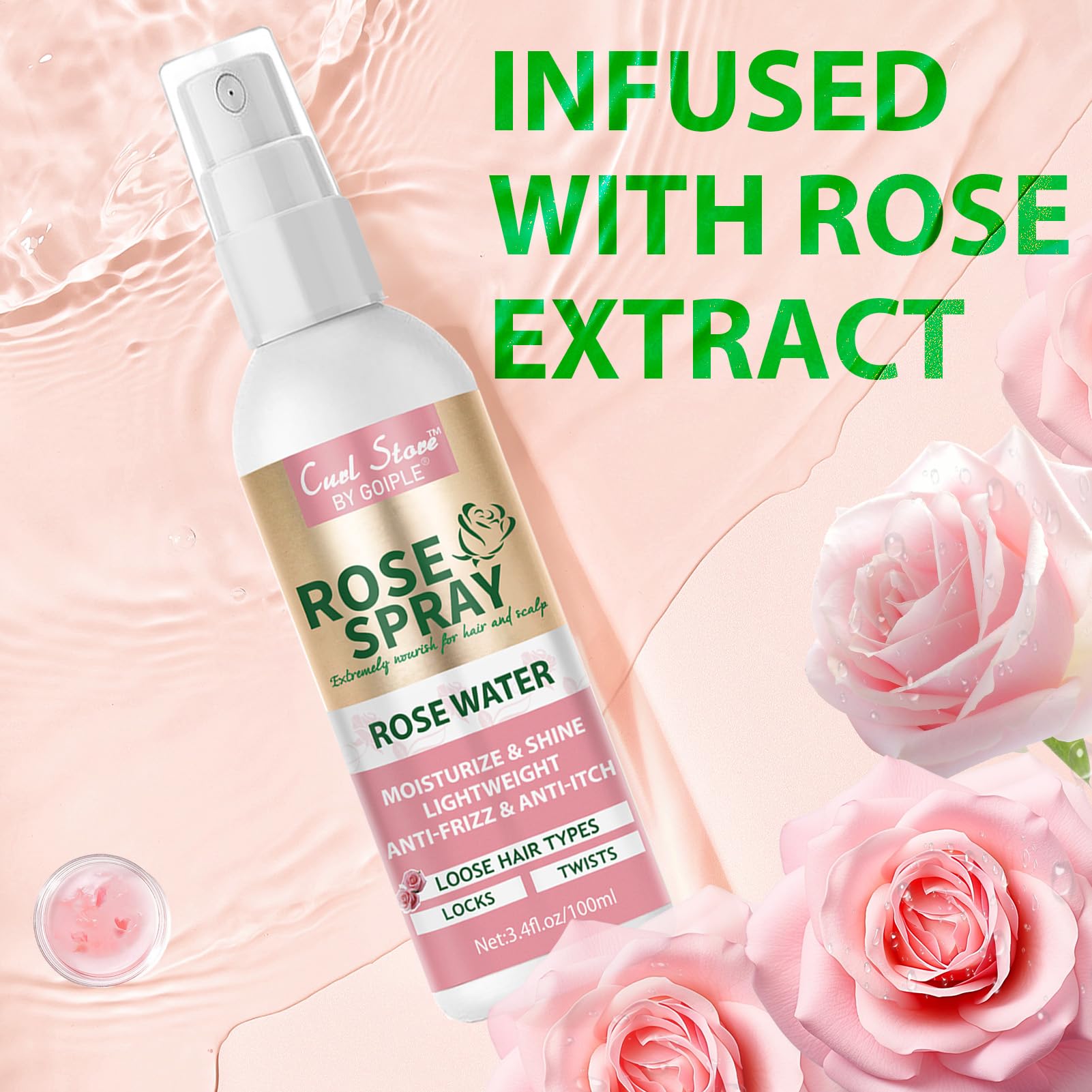 WOZUTUNT Lightweight Rose Spray delivers a residue-free, moisturizing touch