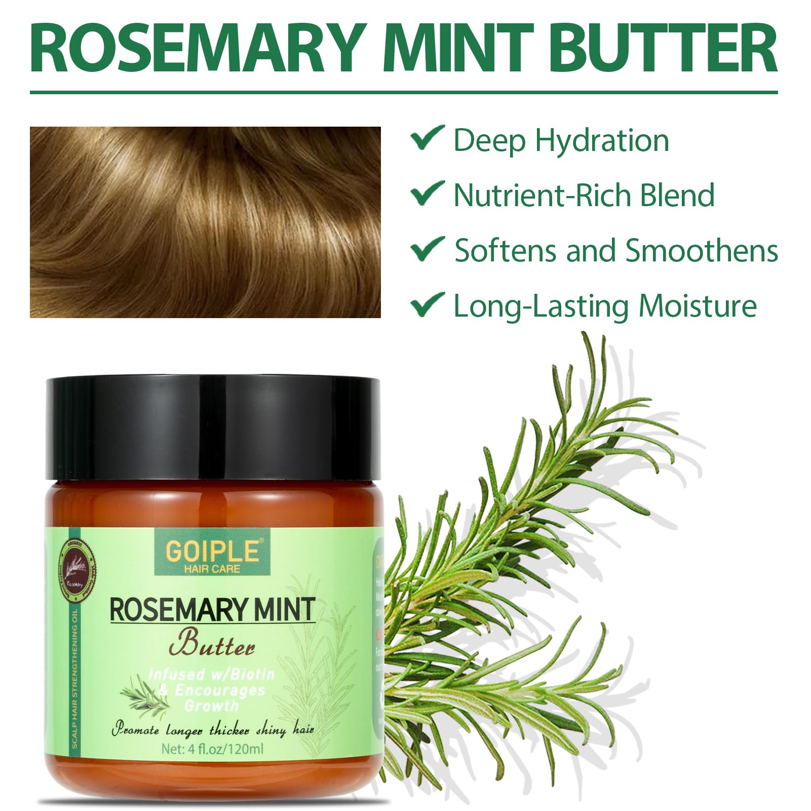 WOZUTUNT Rosemary Mint Butter close-up reveals rich formula for nourishing ends