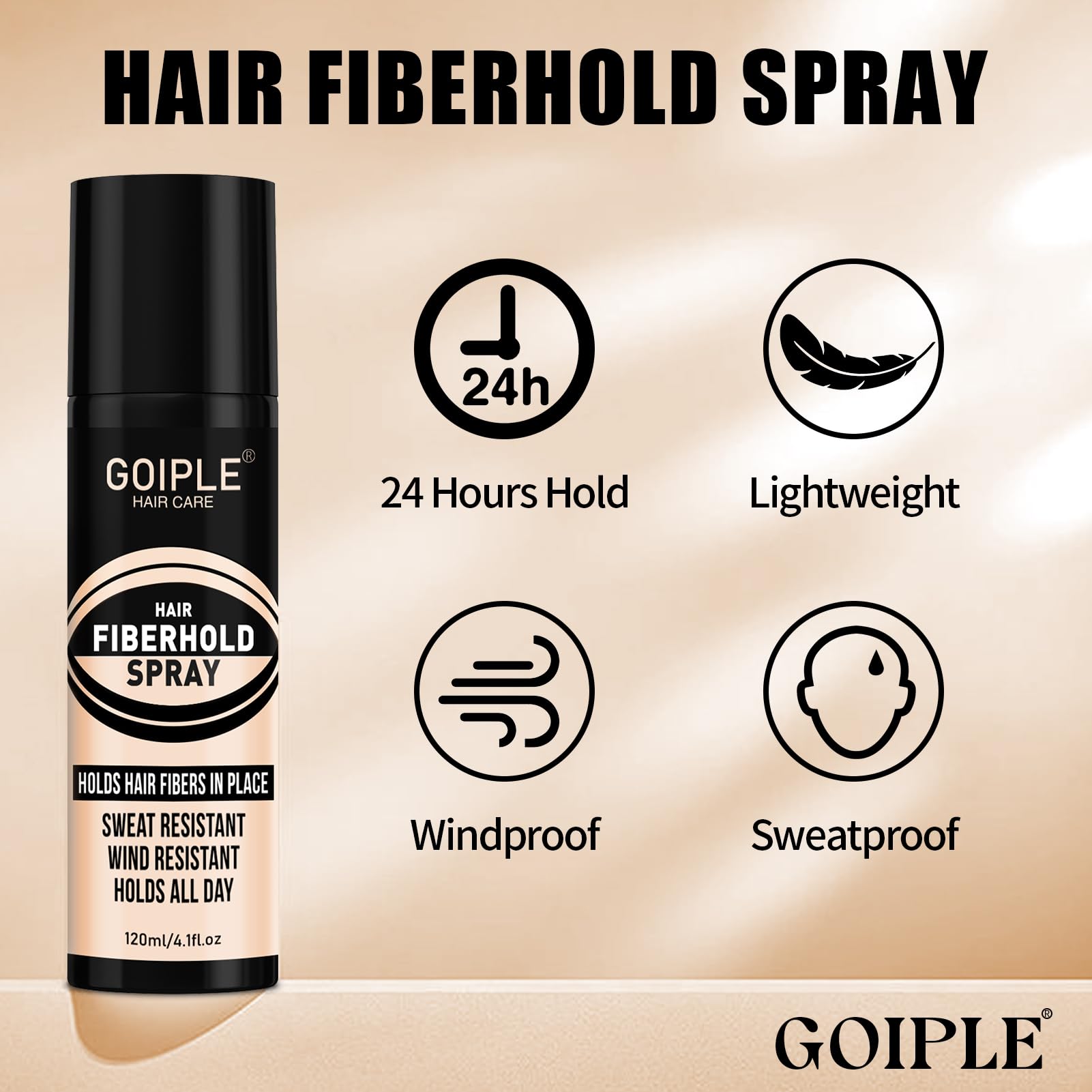 WOZUTUNT stormproof hold spray locks fibers against sweat and rain.