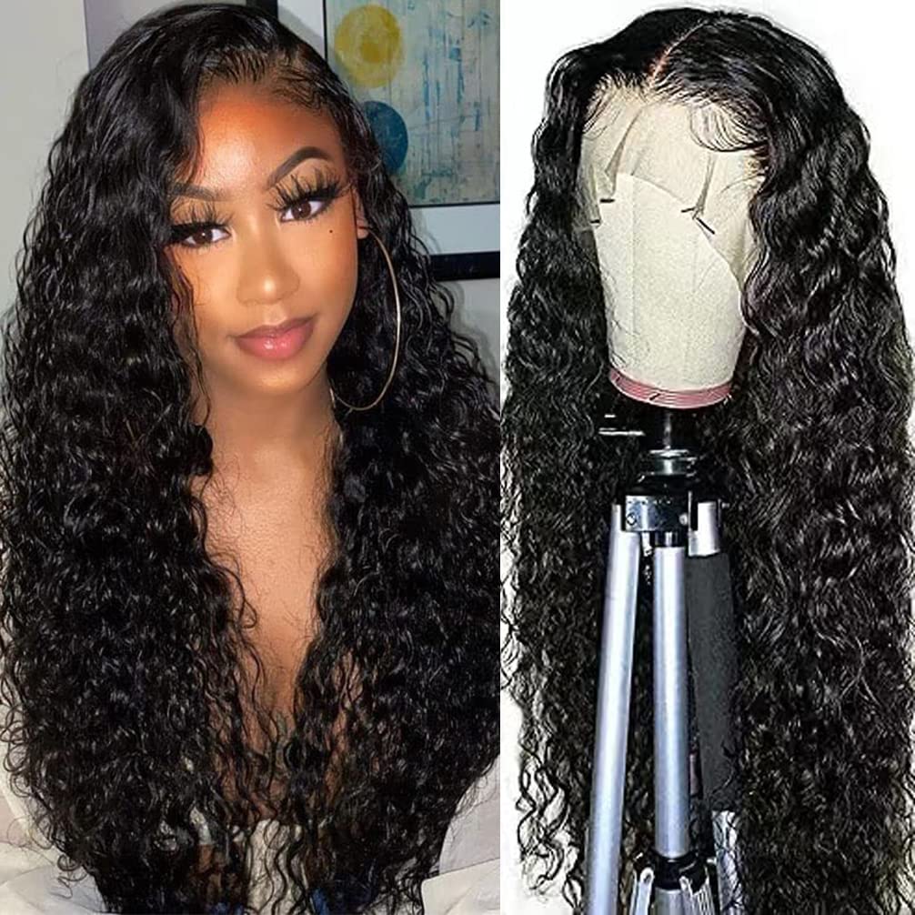 WPPIKK water wave wig front view with natural hairline and full volume.