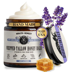 Wrath & Remedy Lavender Tallow Jar: soothing texture for daily skincare.