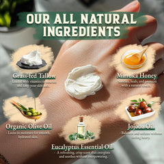 Close-up of whipped tallow texture for easy absorption and rich hydration
