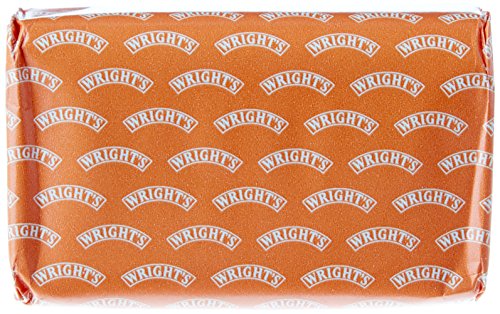Wright's coal tar soap close-up showing creamy lather for cleansing