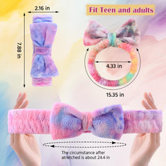 WSYUB bow headbands in coral fleece provide secure, cozy fit