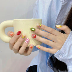 WSiliana coffin nails featuring a 3D design and charms for eye-catching nails
