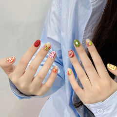WSiliana handmade press-on nails with pink tip for a quick, salon-style manicure at home