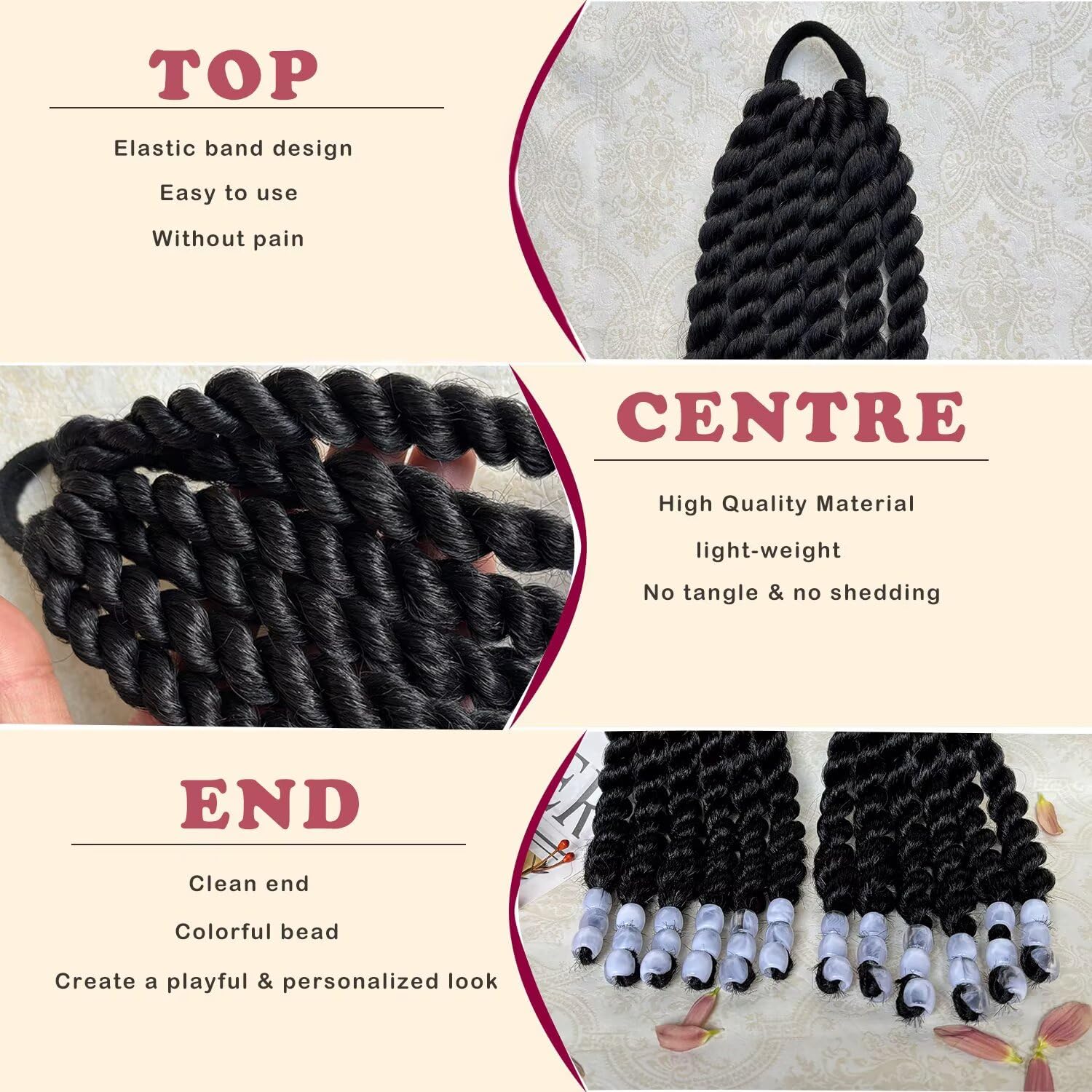 WSTAR Colorful beads add flair to kids' braids and ponies
