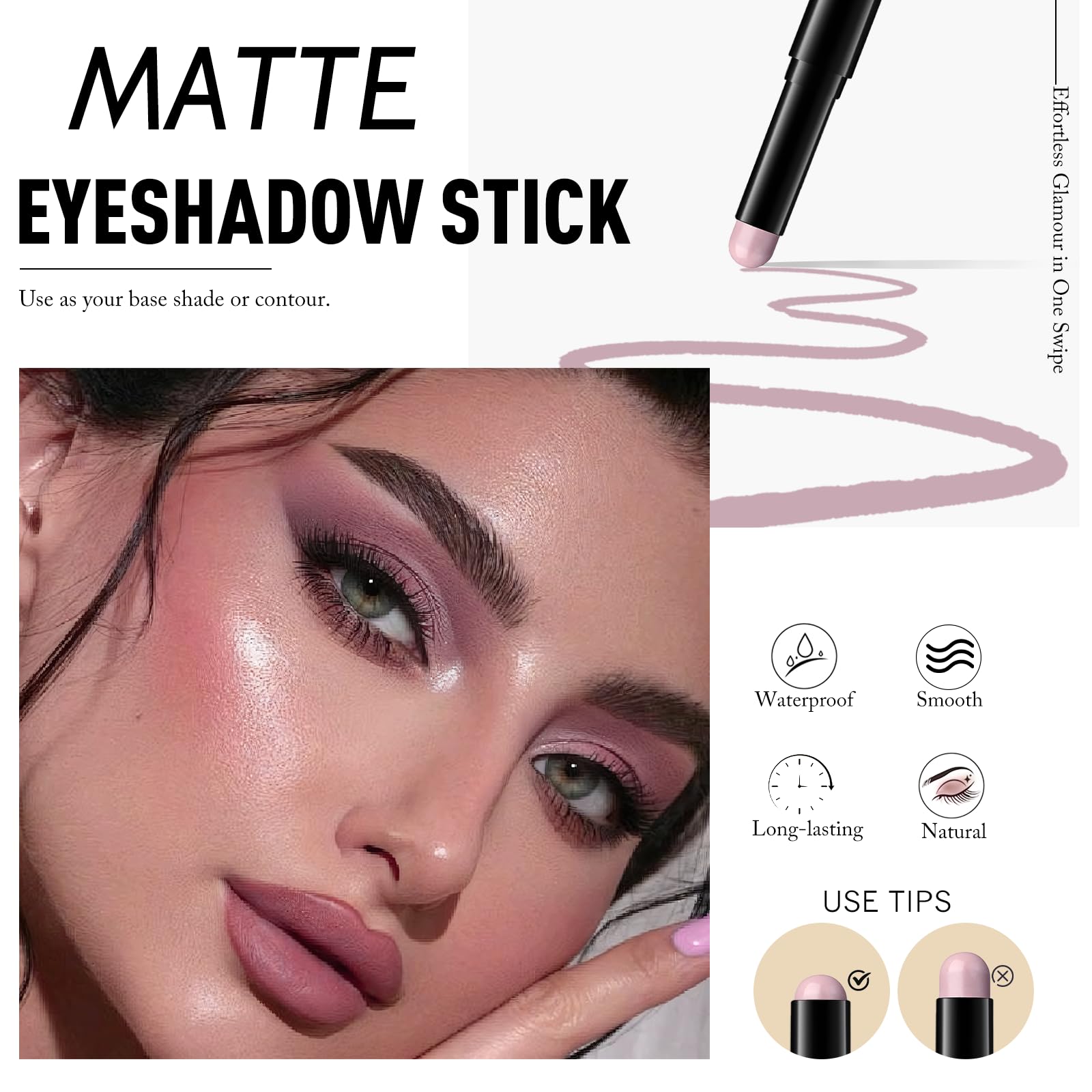 Wugbc Eyeshadow Stick waterproof formula provides long-lasting color