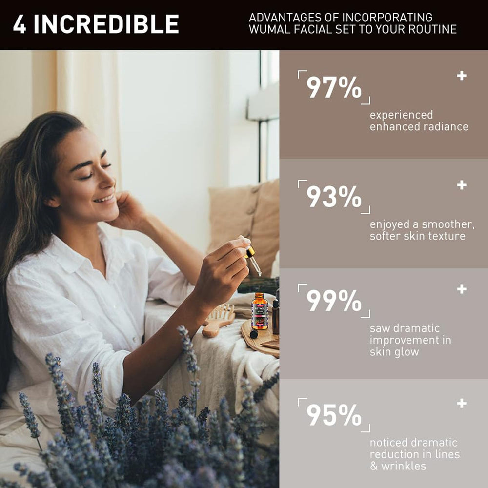 WUMAL Evening routine with retinol and hyaluronic acid for smoother skin