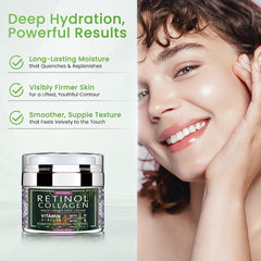 WUMAL Retinol Cream with hyaluronic acid ingredients panel boosts moisture.